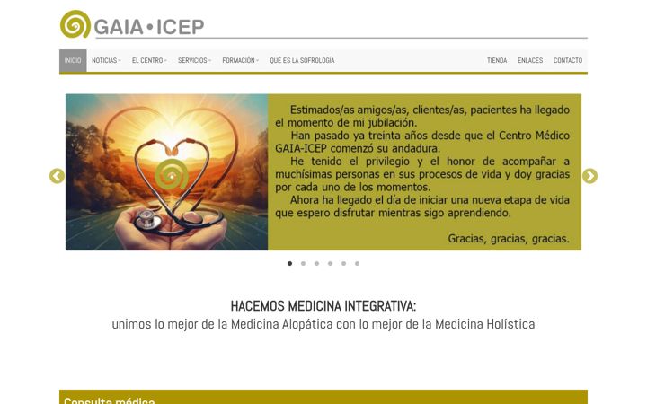 Screenshot of gaia-icep.com