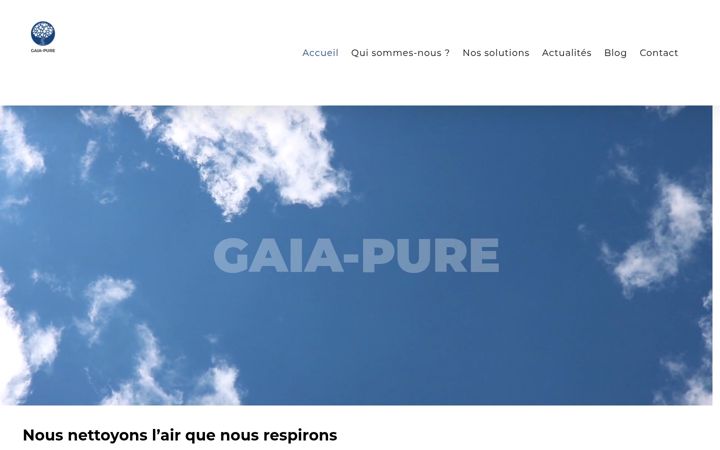 Screenshot of gaia-pure.fr