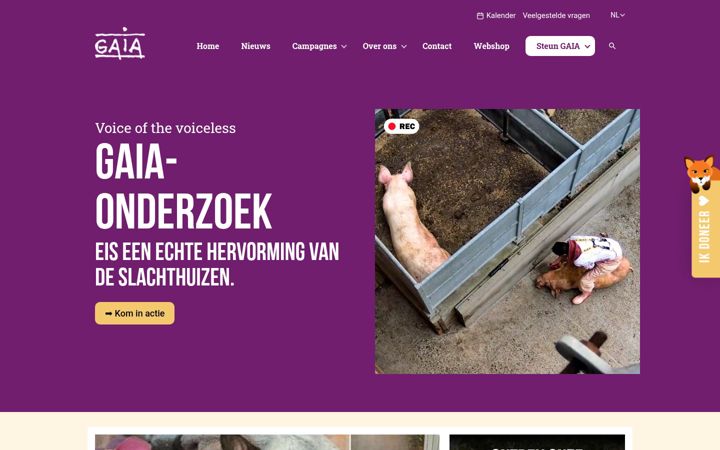 Screenshot of gaia.be