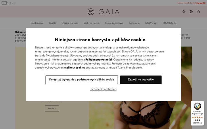 Screenshot of gaia.com.pl