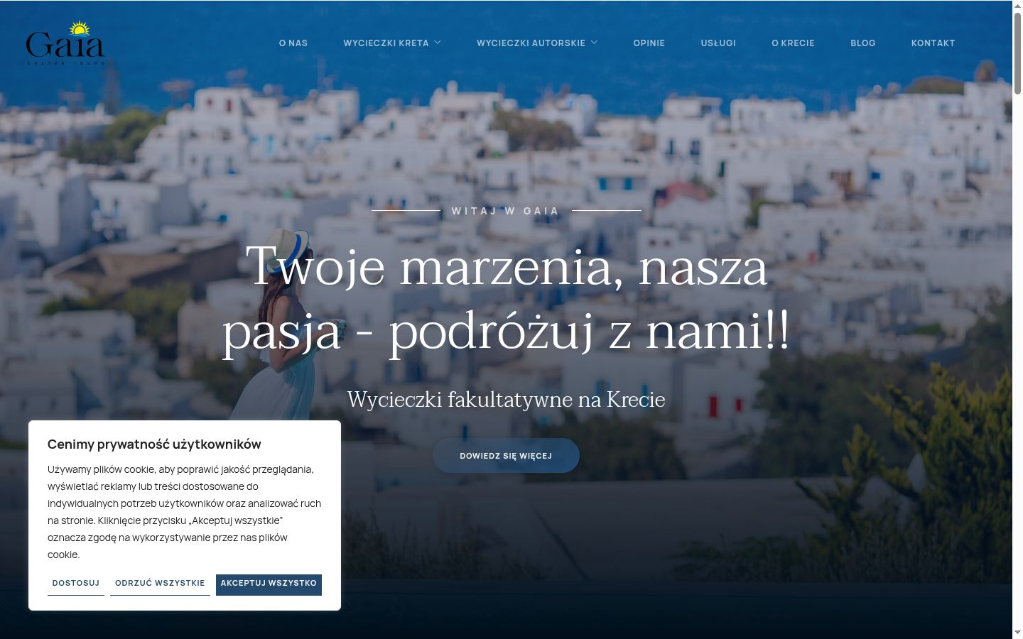 Képernyőkép a bármilyen interakció előtt megjelenő hozzájárulási bannerről