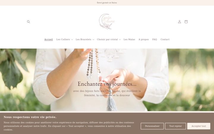 Screenshot of gaiaetlune.ch