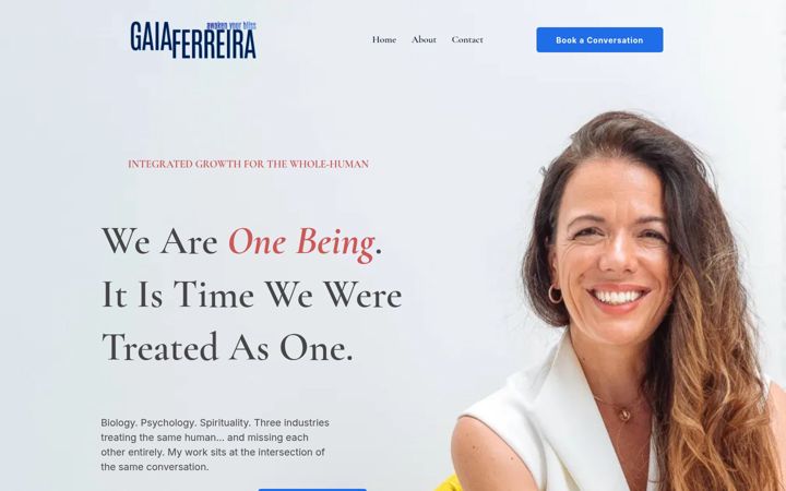 Screenshot of gaiaferreira.com