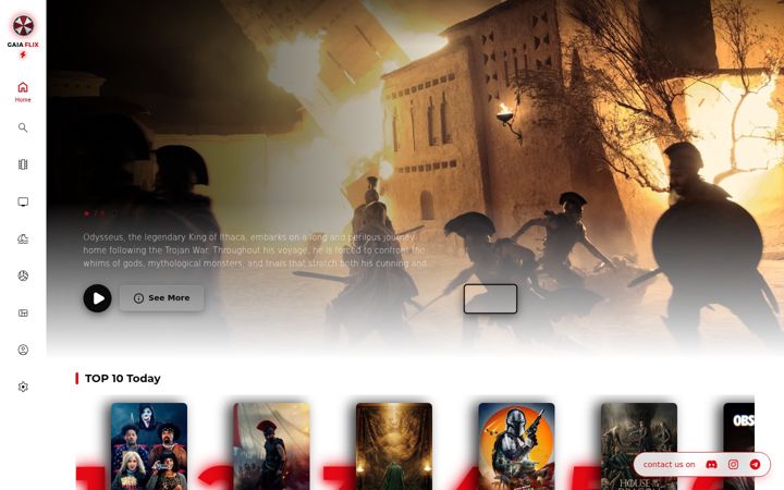 Screenshot of gaiaflix.live