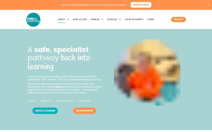 Screenshot of gaialearning.co.uk