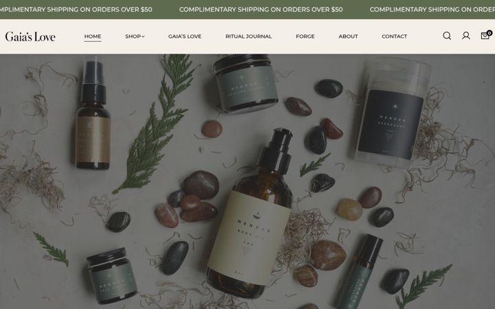 Screenshot of gaiaslovebodycare.com