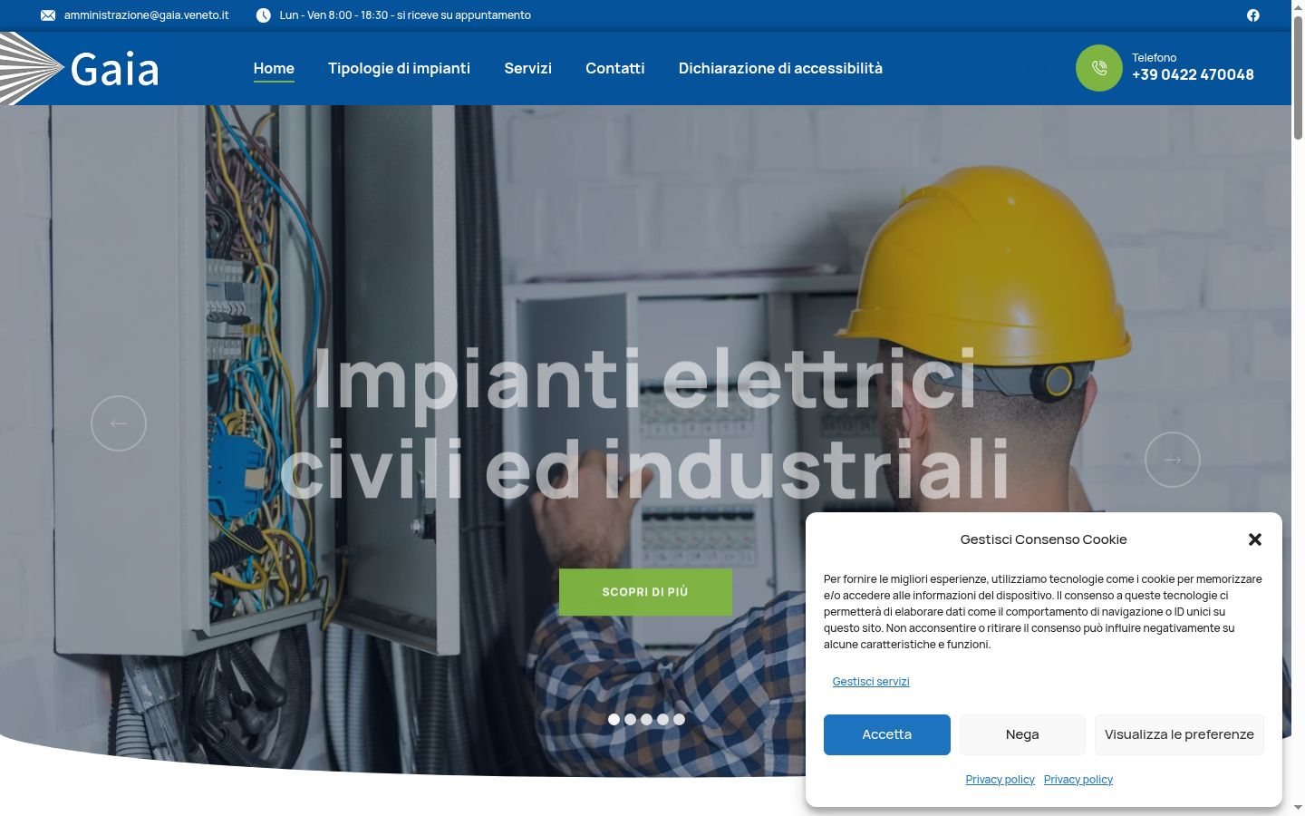 Skärmbild av samtyckesbannern som visades före någon interaktion