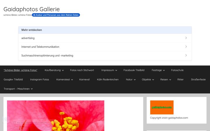 Screenshot of gaidaphotos.de