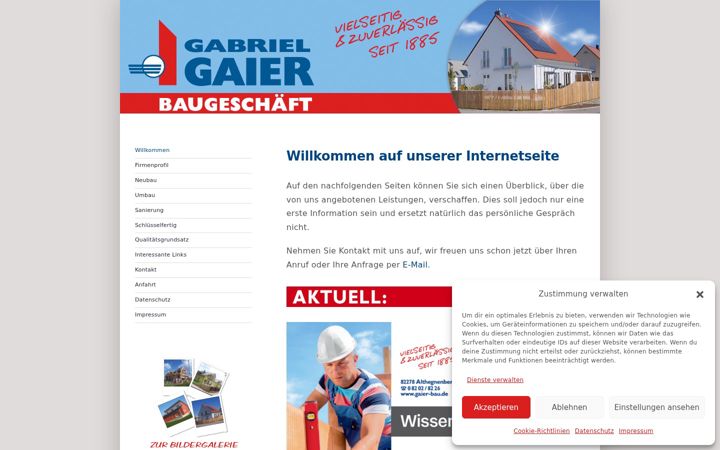 Screenshot of gaier-bau.de