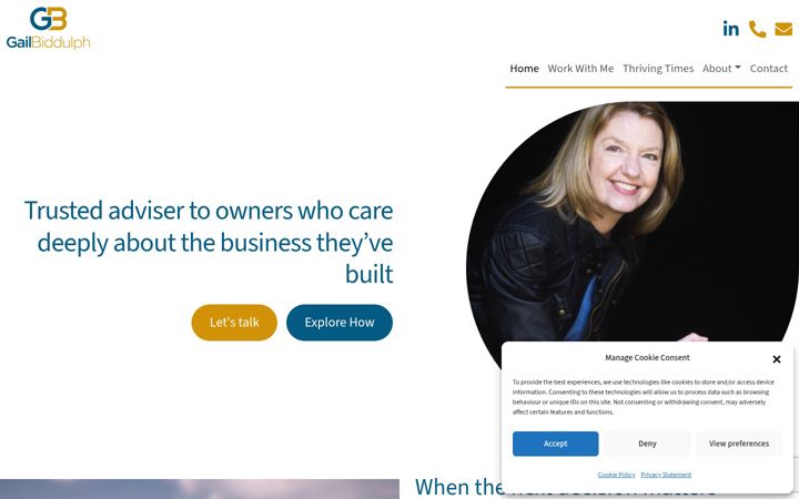 Screenshot of gailbiddulph.co.uk