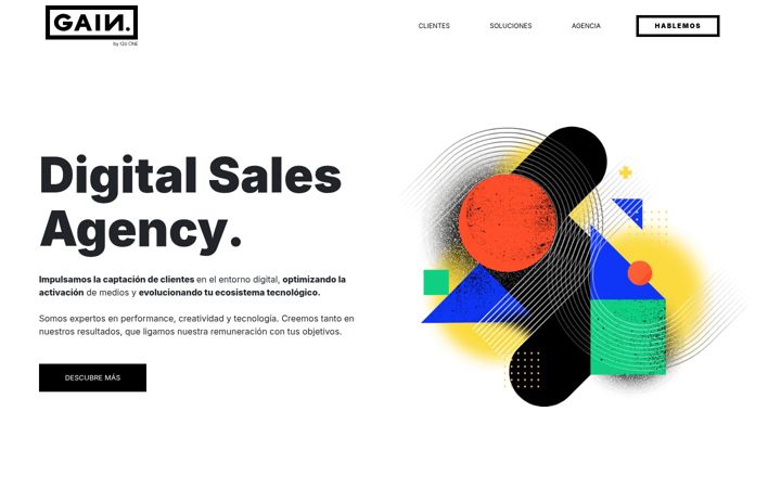 Screenshot of gain.agency