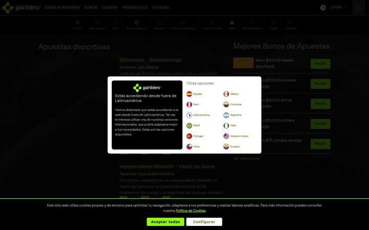 Screenshot of gainblers.com