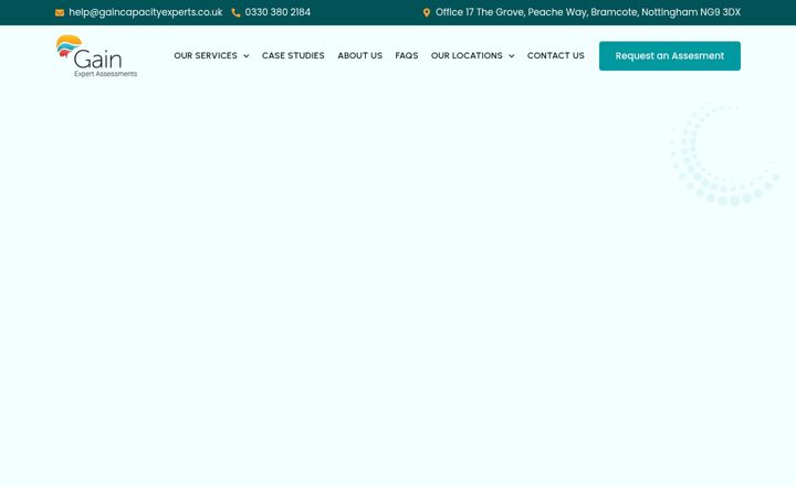 Screenshot of gaincapacityexperts.co.uk