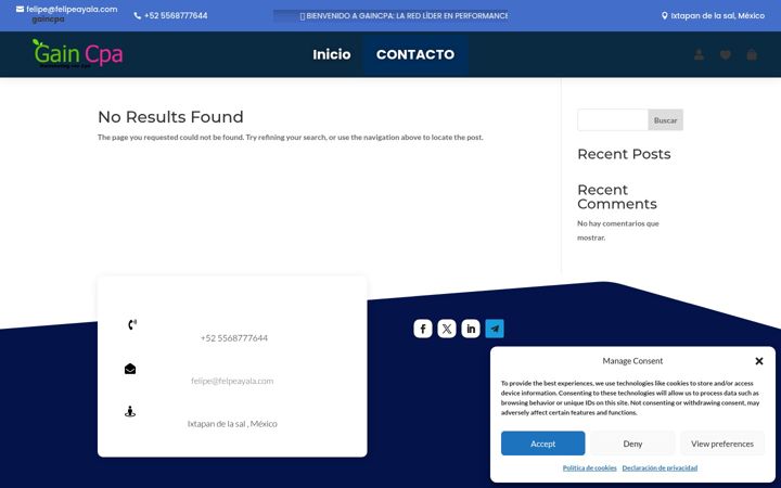 Screenshot of gaincpa.com