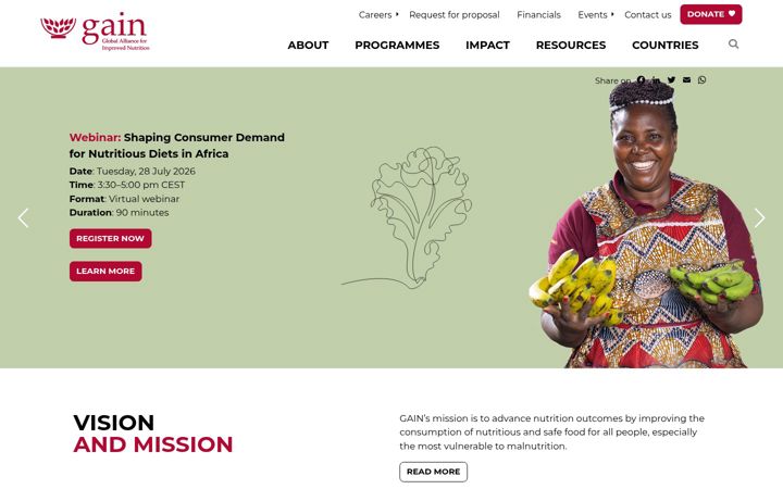 Screenshot of gainhealth.org