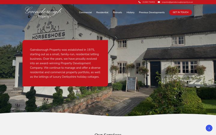 Screenshot of gainsboroughproperty.co.uk