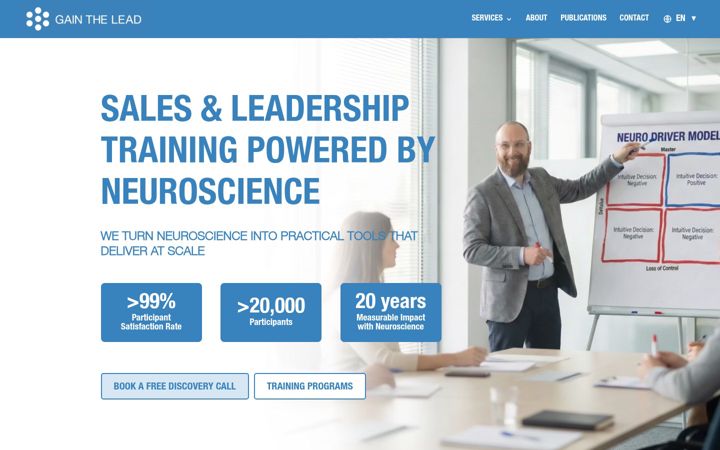 Screenshot of gainthelead.com