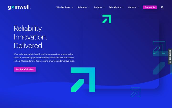 Screenshot van gainwelltechnologies.com