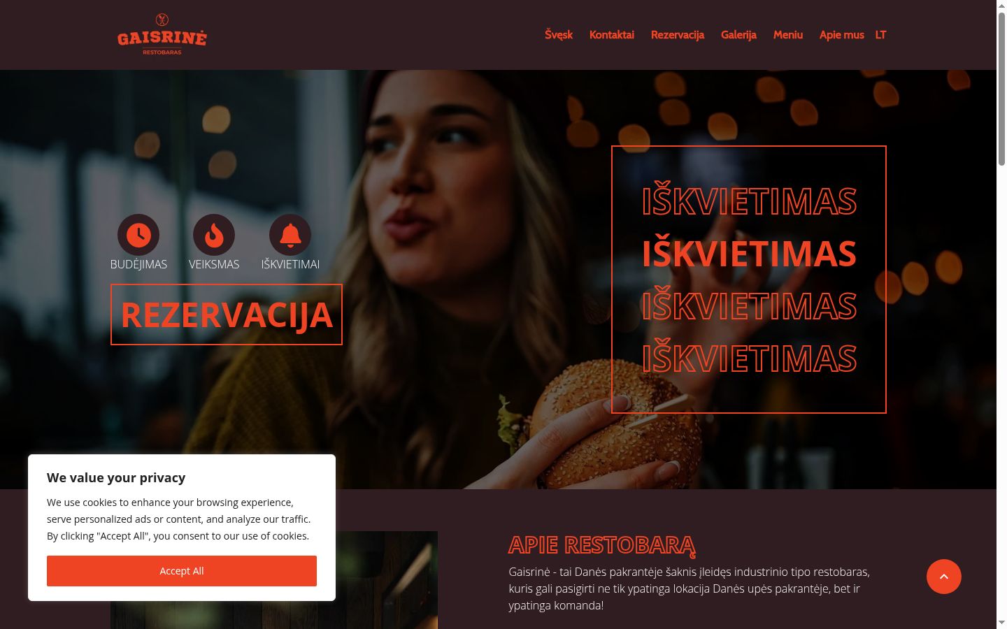 Kuvakaappaus suostumusbannerista, joka näytettiin ennen mitään vuorovaikutusta