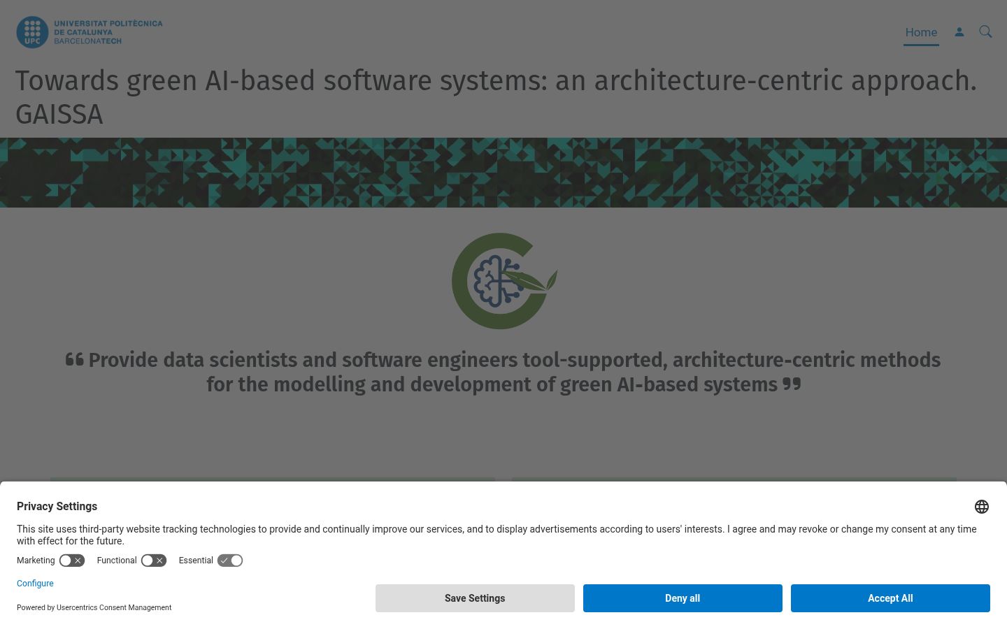 Screenshot tal-banner tal-kunsens muri qabel kwalunkwe interazzjoni