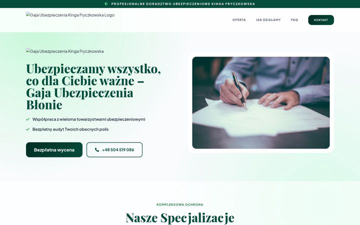 Screenshot of gajaubezpieczenia.pl