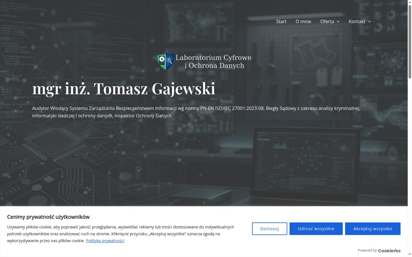 Screenshot tal-banner tal-kunsens muri qabel kwalunkwe interazzjoni