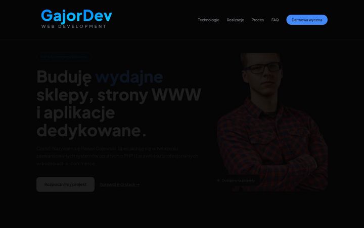 Screenshot of gajordev.pl