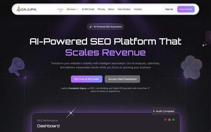 Screenshot of gajura.com