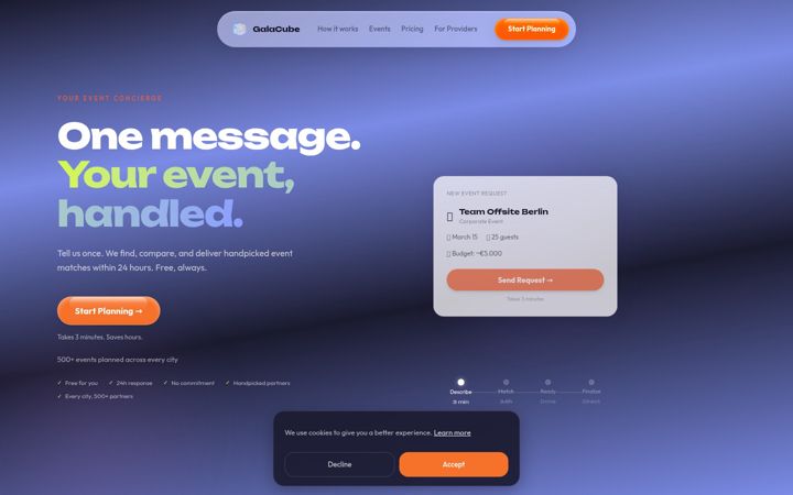 Screenshot of gala-cube.com