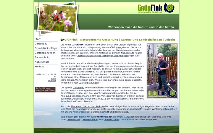 Screenshot of gala-gruenfink.de