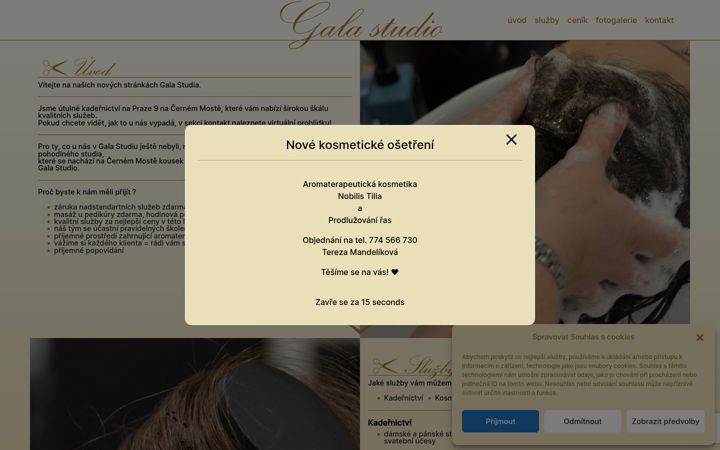 Screenshot of gala-studio.cz