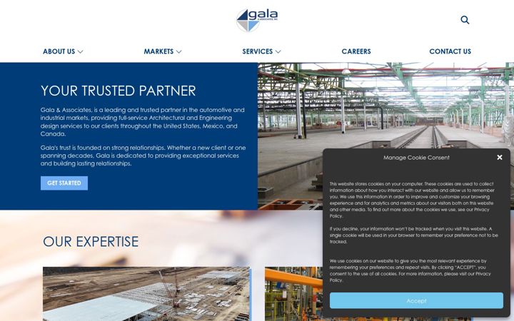Screenshot of galaandassociates.com