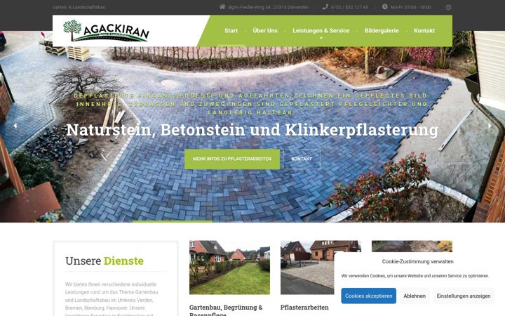 Screenshot of galabau-agackiran.de