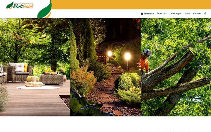 Screenshot of galabau-blattgold.de