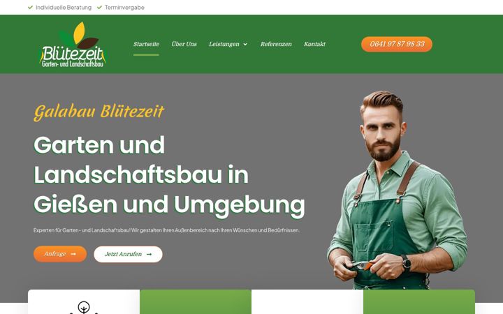 Screenshot of galabau-bluetezeit.de