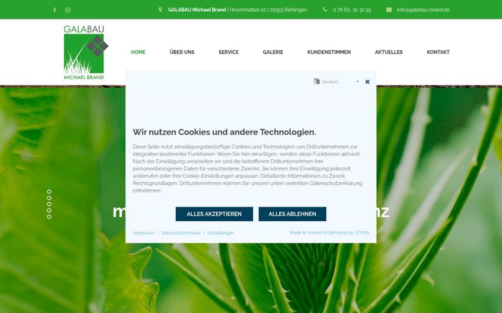 Screenshot of galabau-brand.de