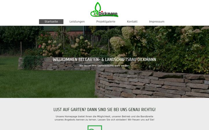 Screenshot of galabau-dickmann.de