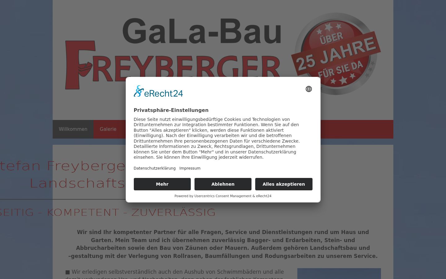 Screenshot tal-banner tal-kunsens muri qabel kwalunkwe interazzjoni