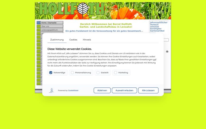 Screenshot of galabau-hollfoth.de