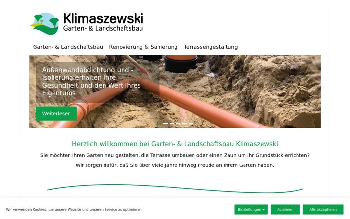 Screenshot of galabau-klimaszewski.de