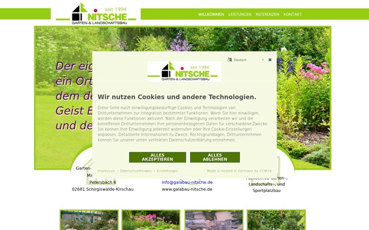 Screenshot of galabau-nitsche.de