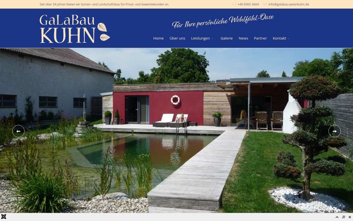 Screenshot of galabau-peterkuhn.de