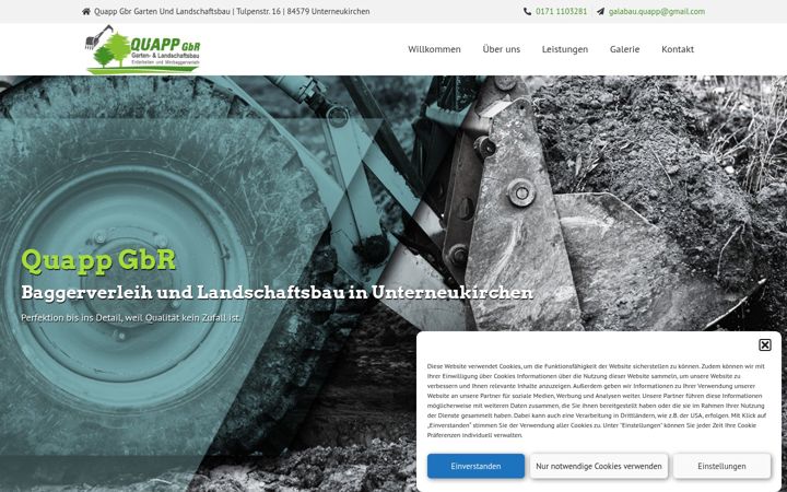 Screenshot of galabau-quapp.de