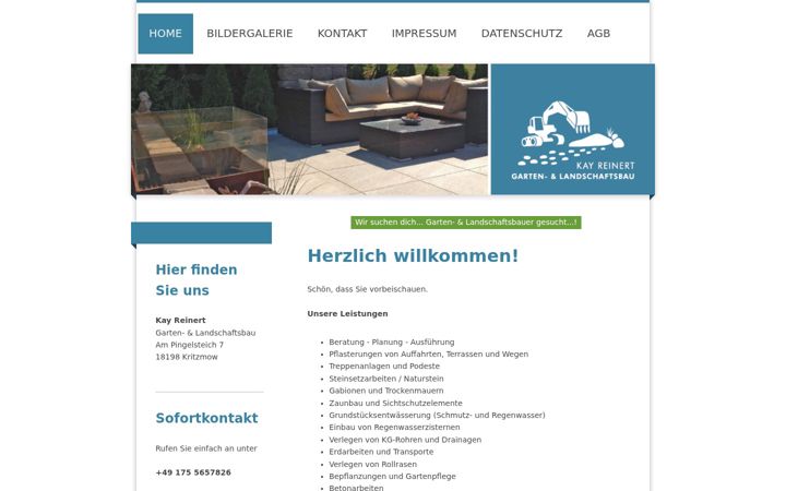 Screenshot van galabau-reinert.de