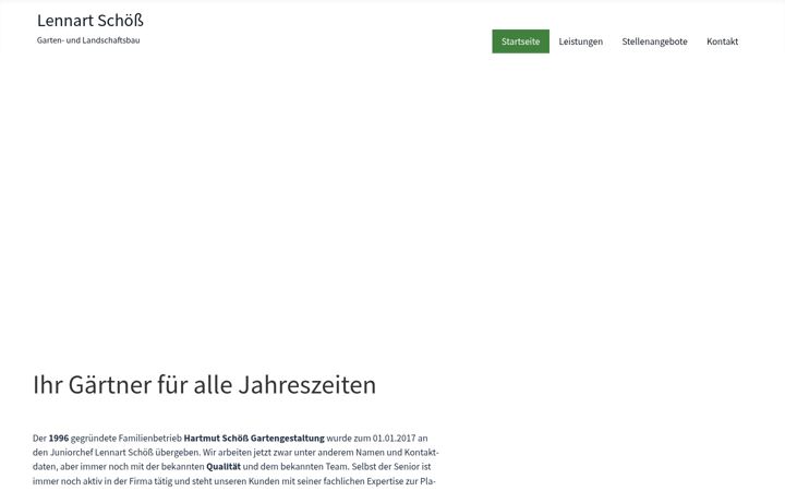 Screenshot of galabau-schoess.de
