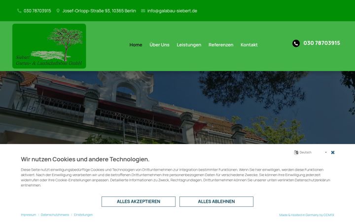 Screenshot of galabau-siebert.de