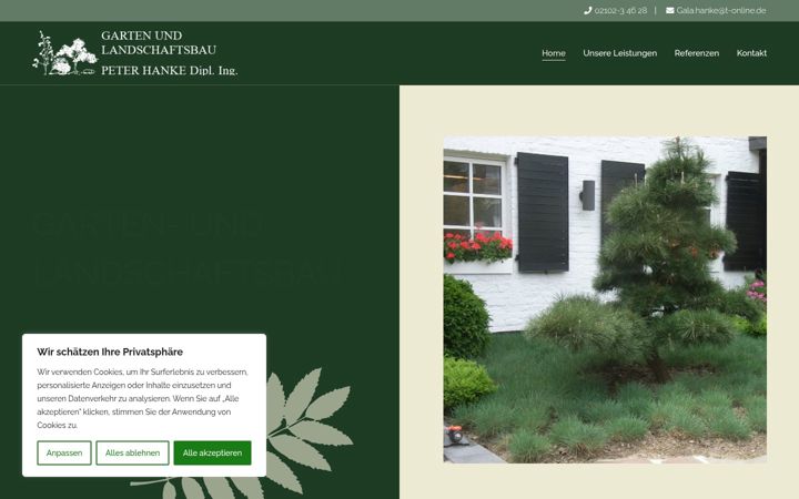 Screenshot of galabauhanke.de