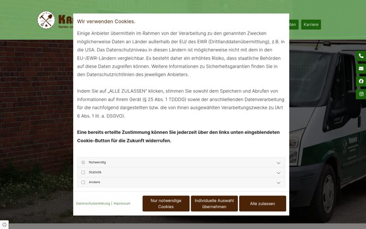 Screenshot of galabaukramer.de