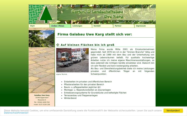 Screenshot of galabauuwekarg.de