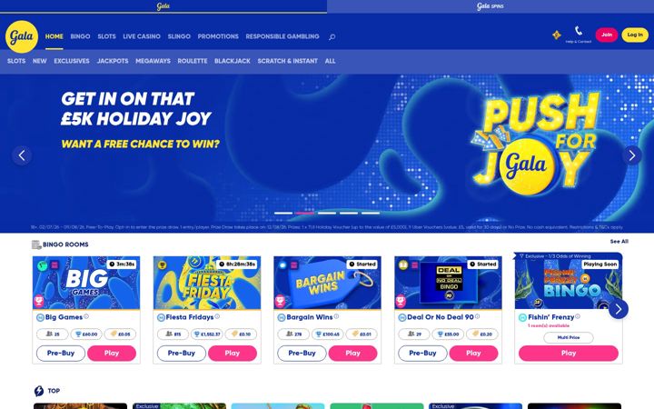 Screenshot του galabingo.com